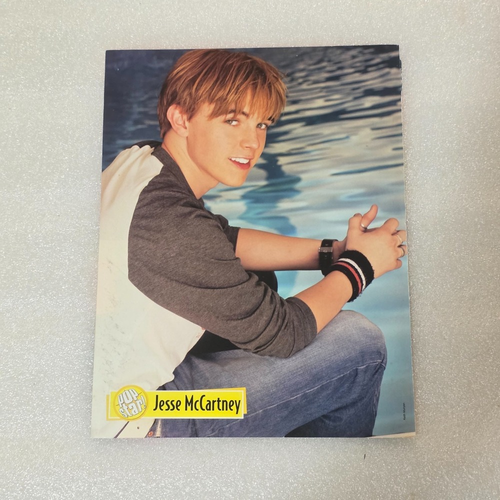 Jesse McCartney Smiling Pool Side Color Poster 8x10 2010s Magazine Clipping